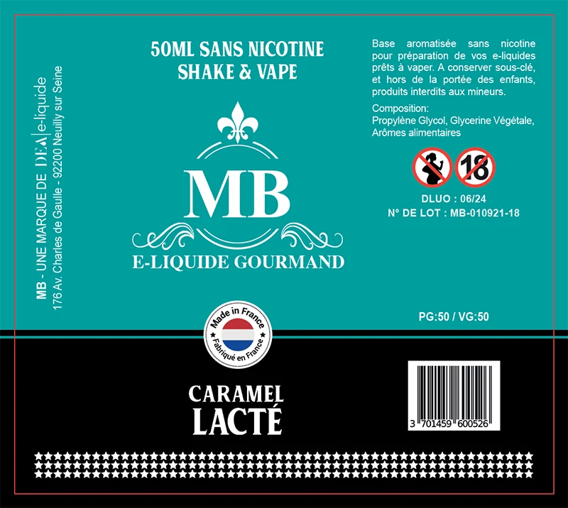 E liquide MB 50ml Caramel lacté eliquide-pas-cher.fr CARAMEL LACTE.webp