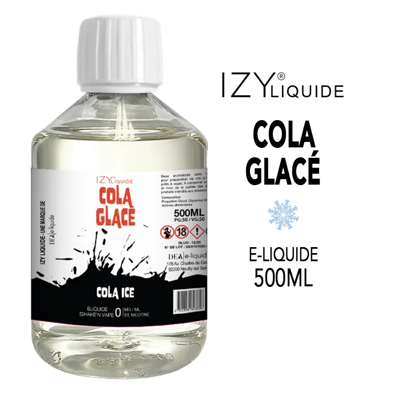 E-liquide 500ML COLA GLACÉ - IZY LIQUIDE eliquide-pas-cher.fr Eliquide izy 500ml cola