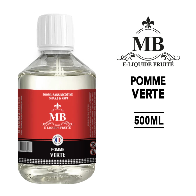 E-liquide MB 500ml POMME VERTE eliquide-pas-cher.fr Eliquide MB 500ml pomme verte