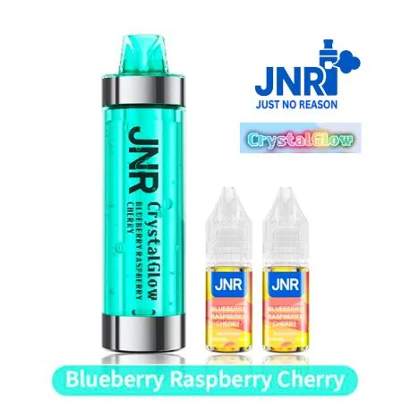Puff JNR Crystal Glow 33k – Blueberry Raspberry Cherry (Myrtille Framboise Cerise) eliquide-pas-cher.fr puff jnr rechargeable crystal glow 33k blueberry raspberry chery