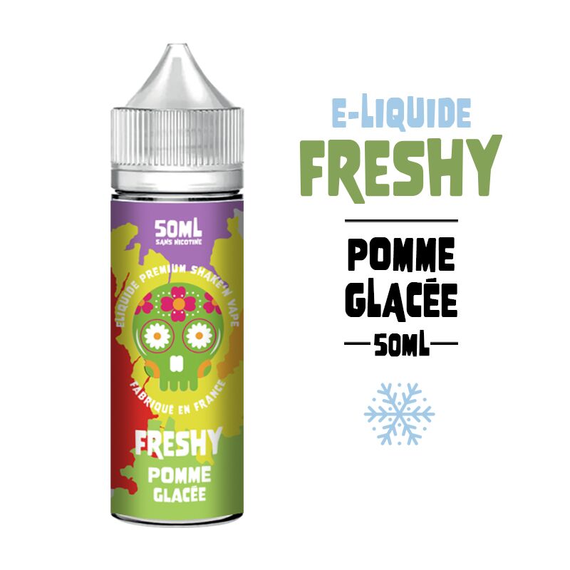 E-liquide Pomme Glacee 50ml Freshy pas cher eliquide-pas-cher.fr Eliquide Pomme glacée 50ml