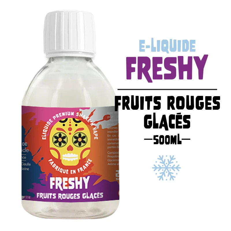 Eliquide freshy 500ml fruits rouge