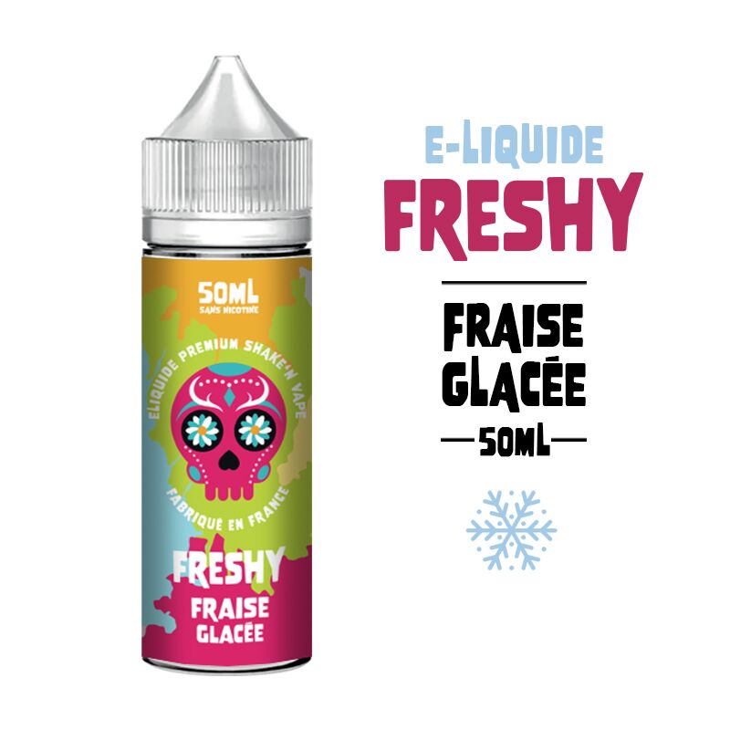 E-liquide fraise glacé 50ml Freshy pas cher